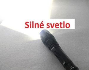 Baterka svetlo 1600 lumen najsilnejšia so zoomom s bat